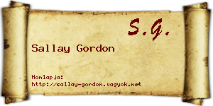Sallay Gordon névjegykártya
